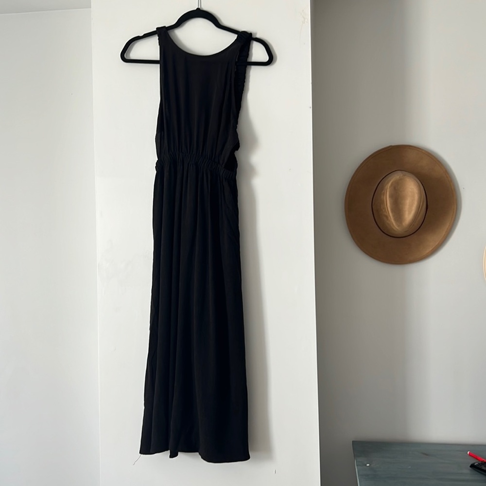 Open Back Black Dress